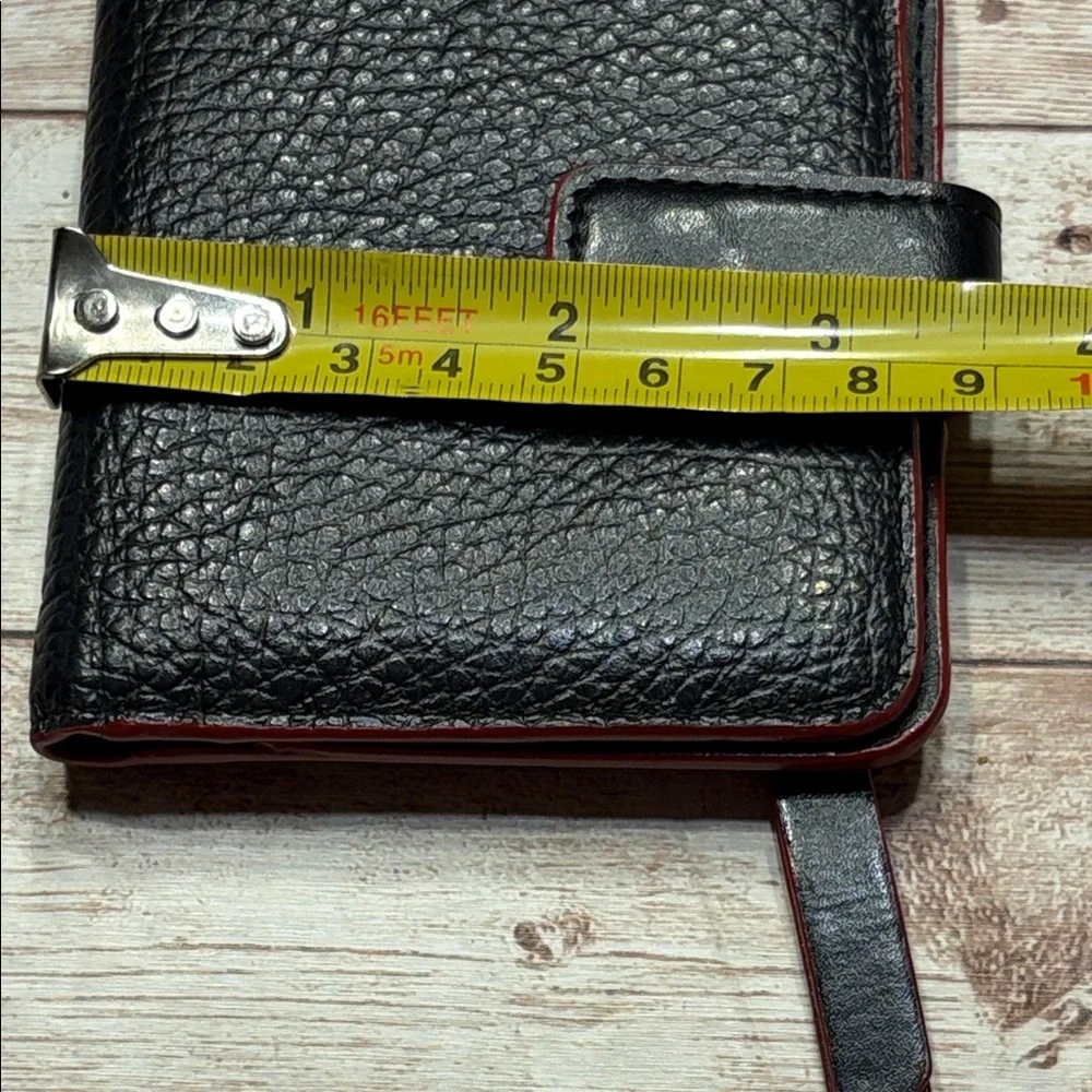 Lodis Black Pebbled Leather Card Holder Coin Purse